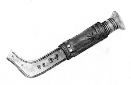 Samisk kniv målning